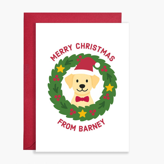 Personalised Labrador Christmas Card