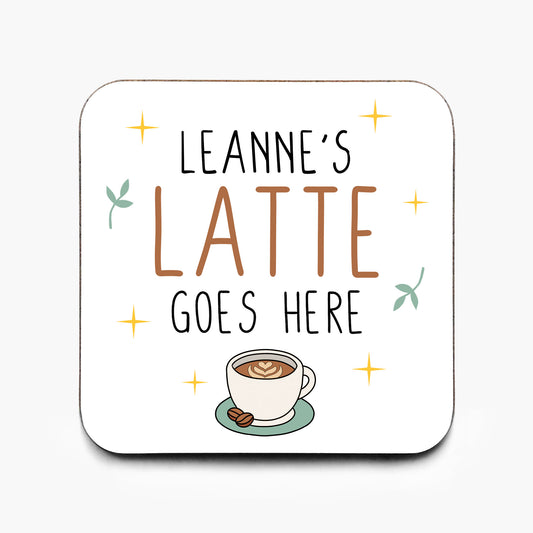 Personalised Latte Coffee Coaster