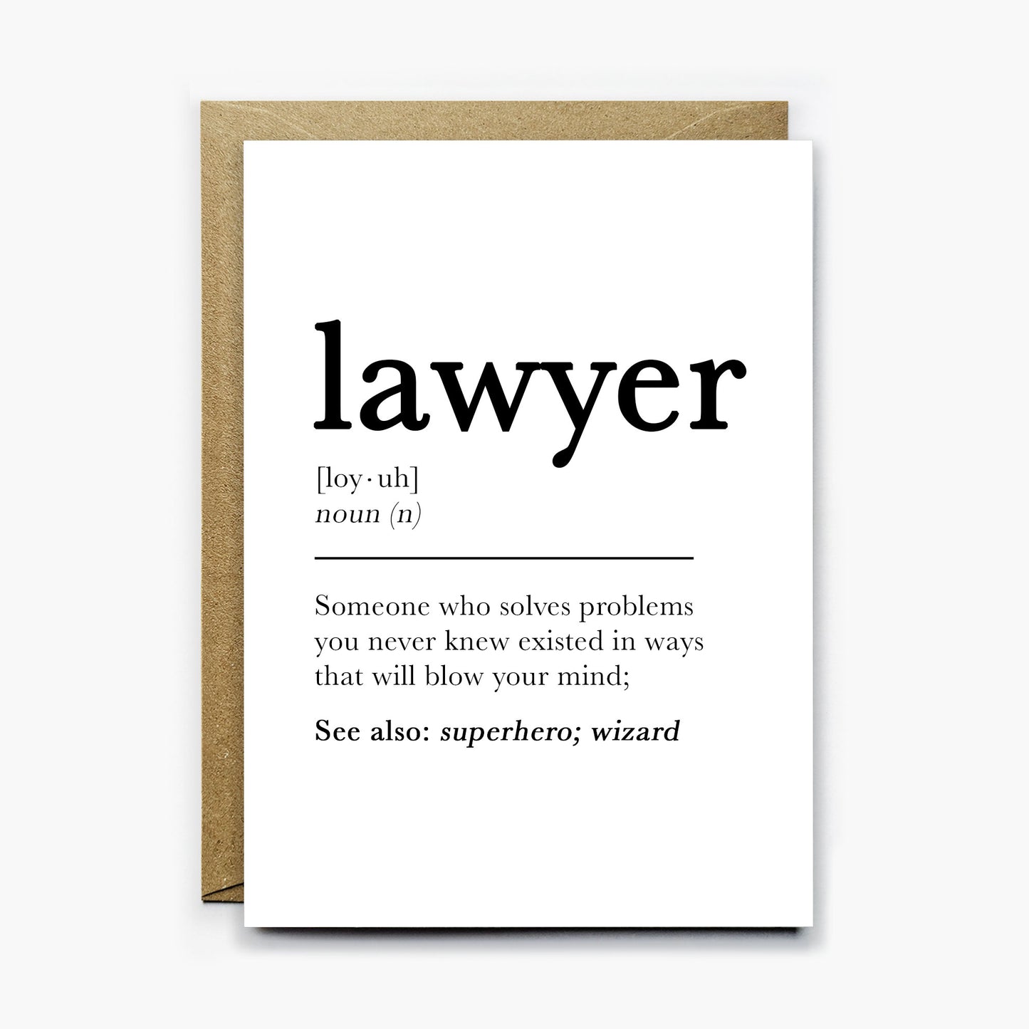 Lawyer Definition Card