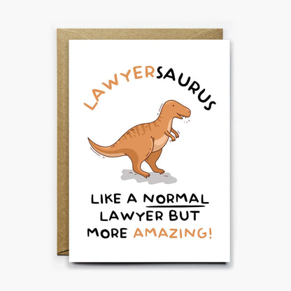Lawyer Dinosaur Card