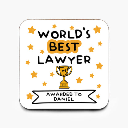 Personalised World's Best Lawyer Coaster