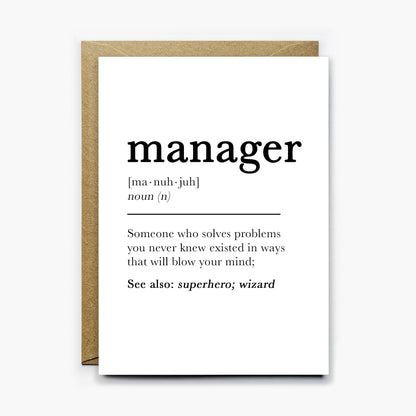 Manager Definition Card