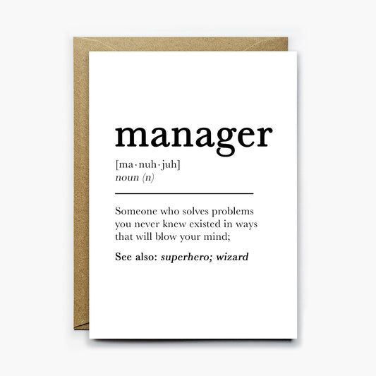 Manager Definition Card