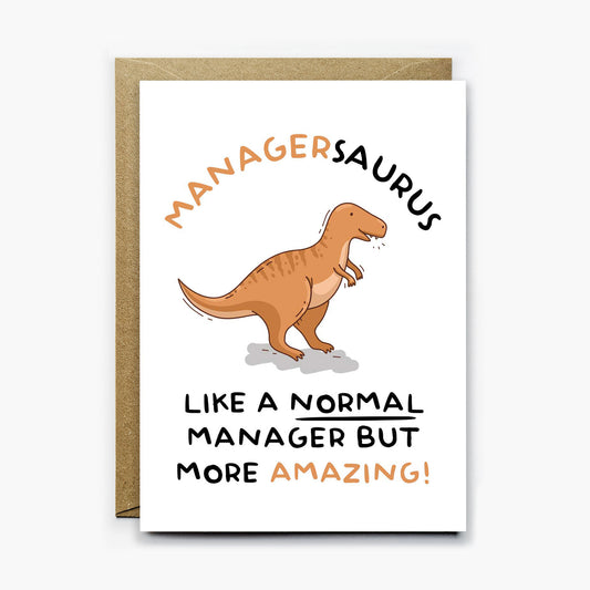 Manager Dinosaur Card