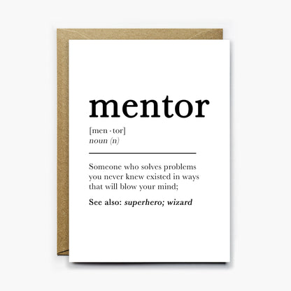 Mentor Definition Card