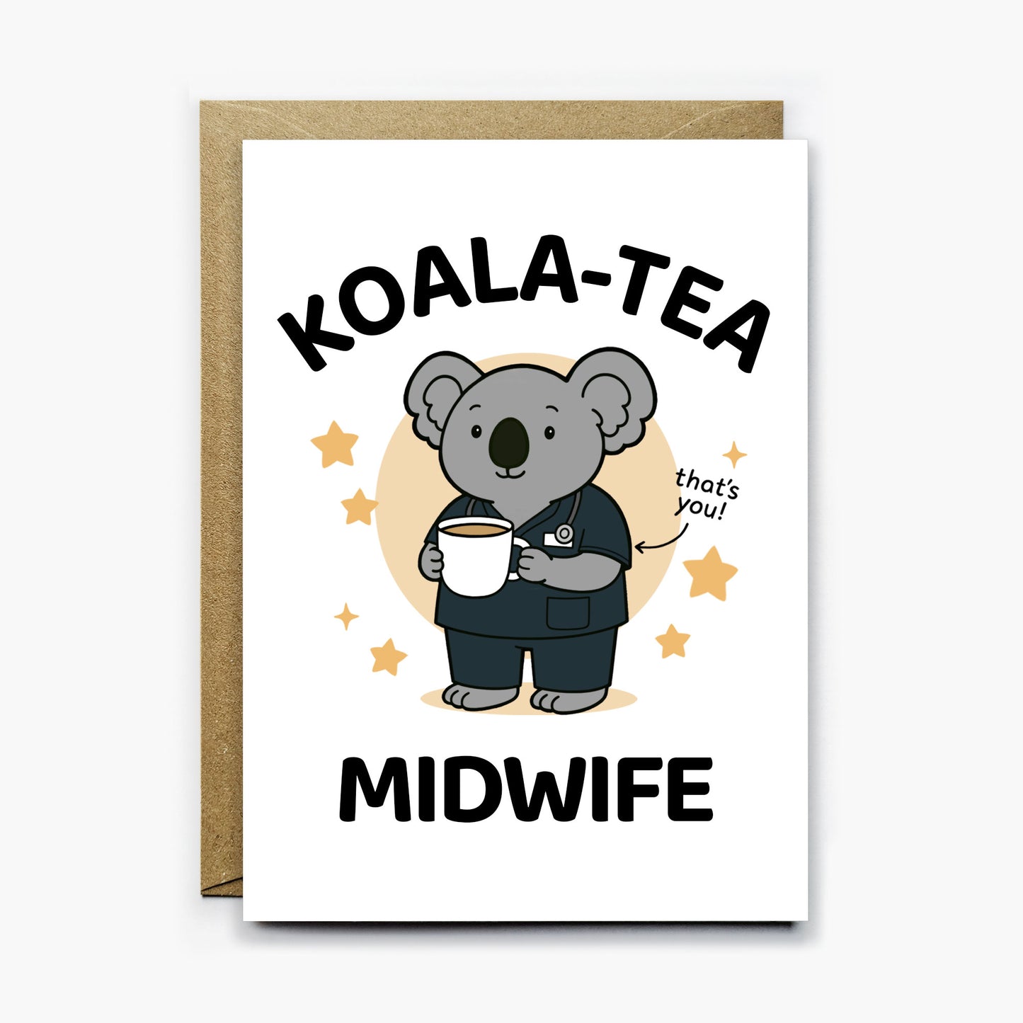 Koala Tea Midwife Card