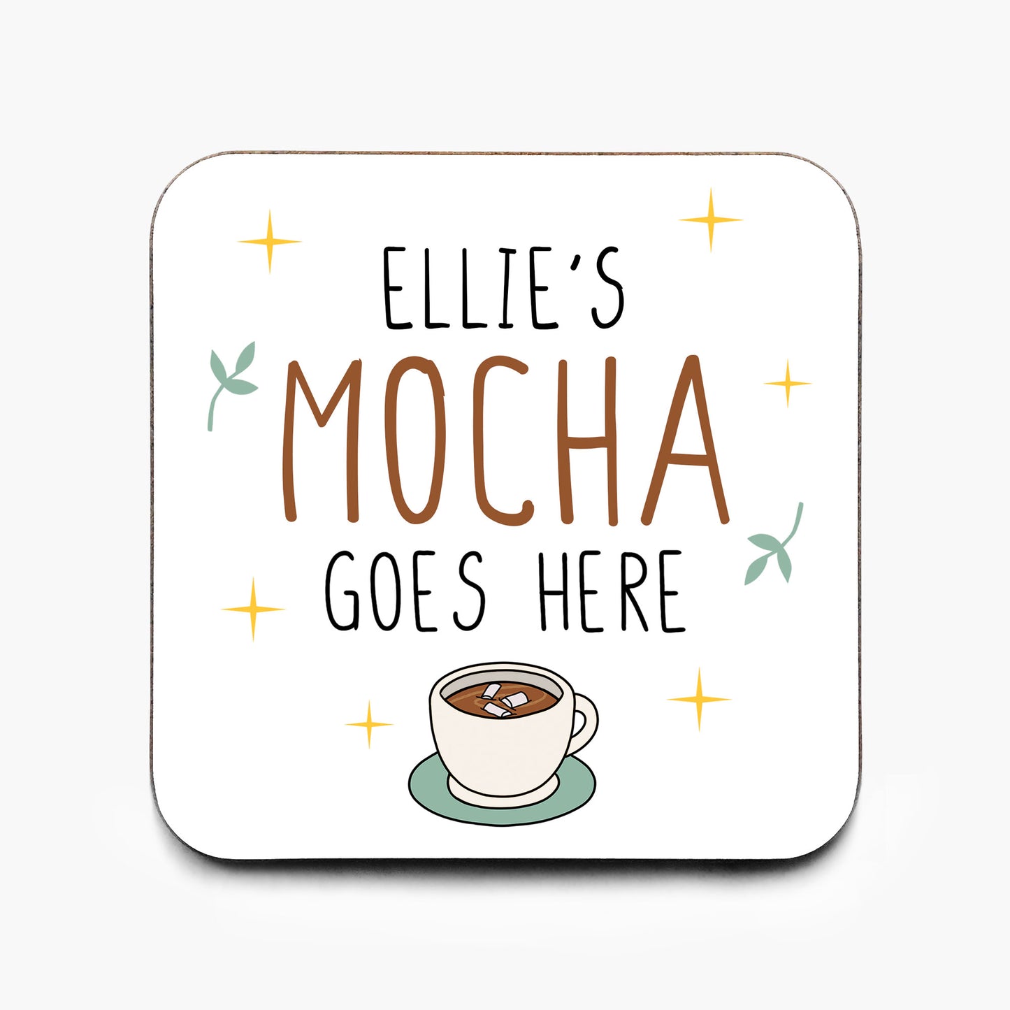 Personalised Mocha Coffee Coaster