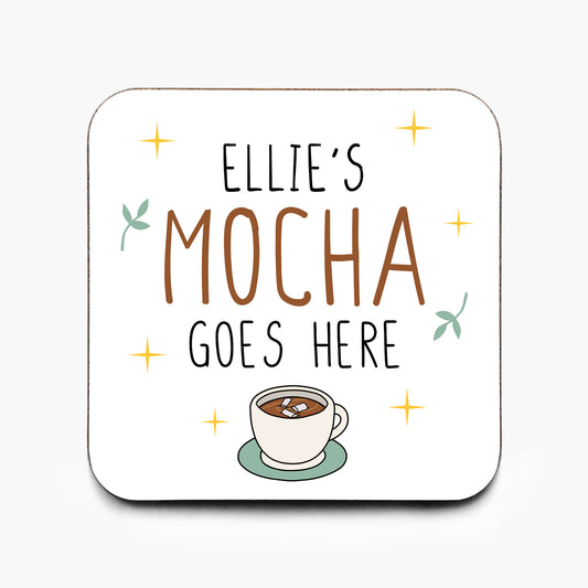 Personalised Mocha Coffee Coaster