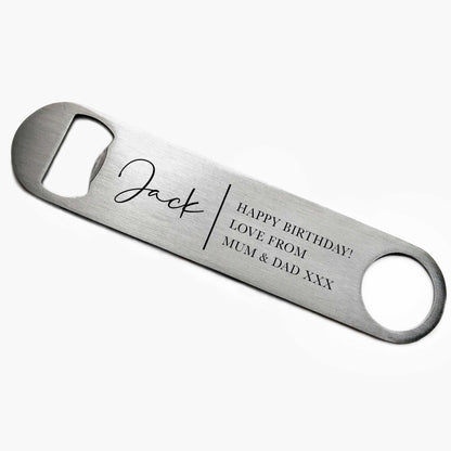 Personalised Name & Text Bottle Opener