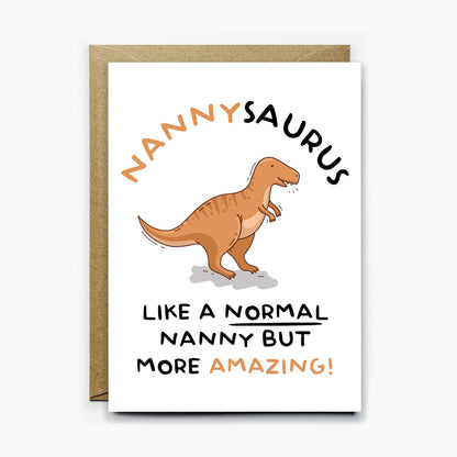 Nanny Dinosaur Card