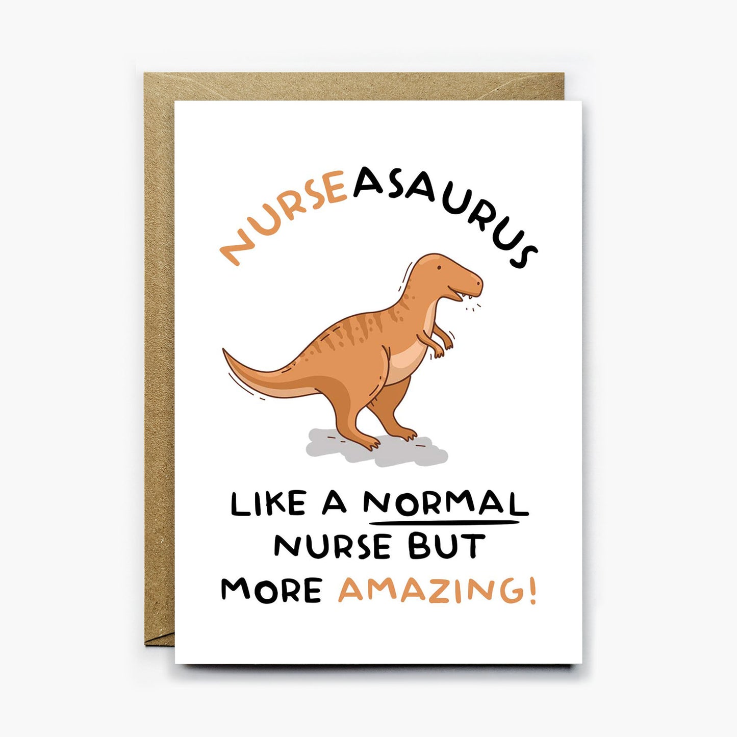Nurse Dinosaur Card