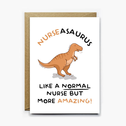 Nurse Dinosaur Card