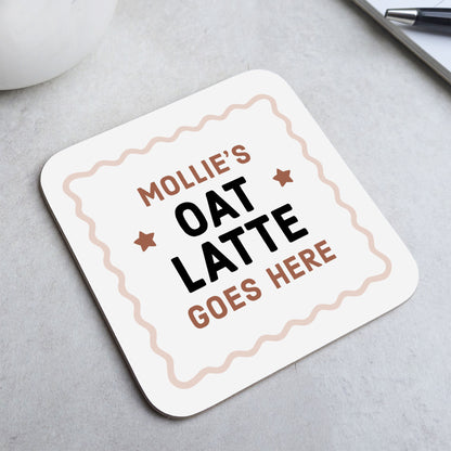 Personalised Oat Latte Coaster
