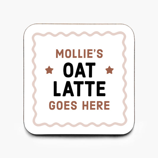 Personalised Oat Latte Coaster