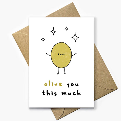 Olive You This Much Card