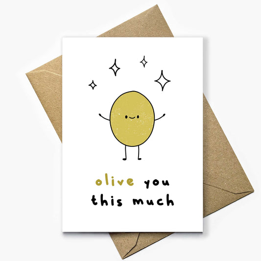 Olive You This Much Card
