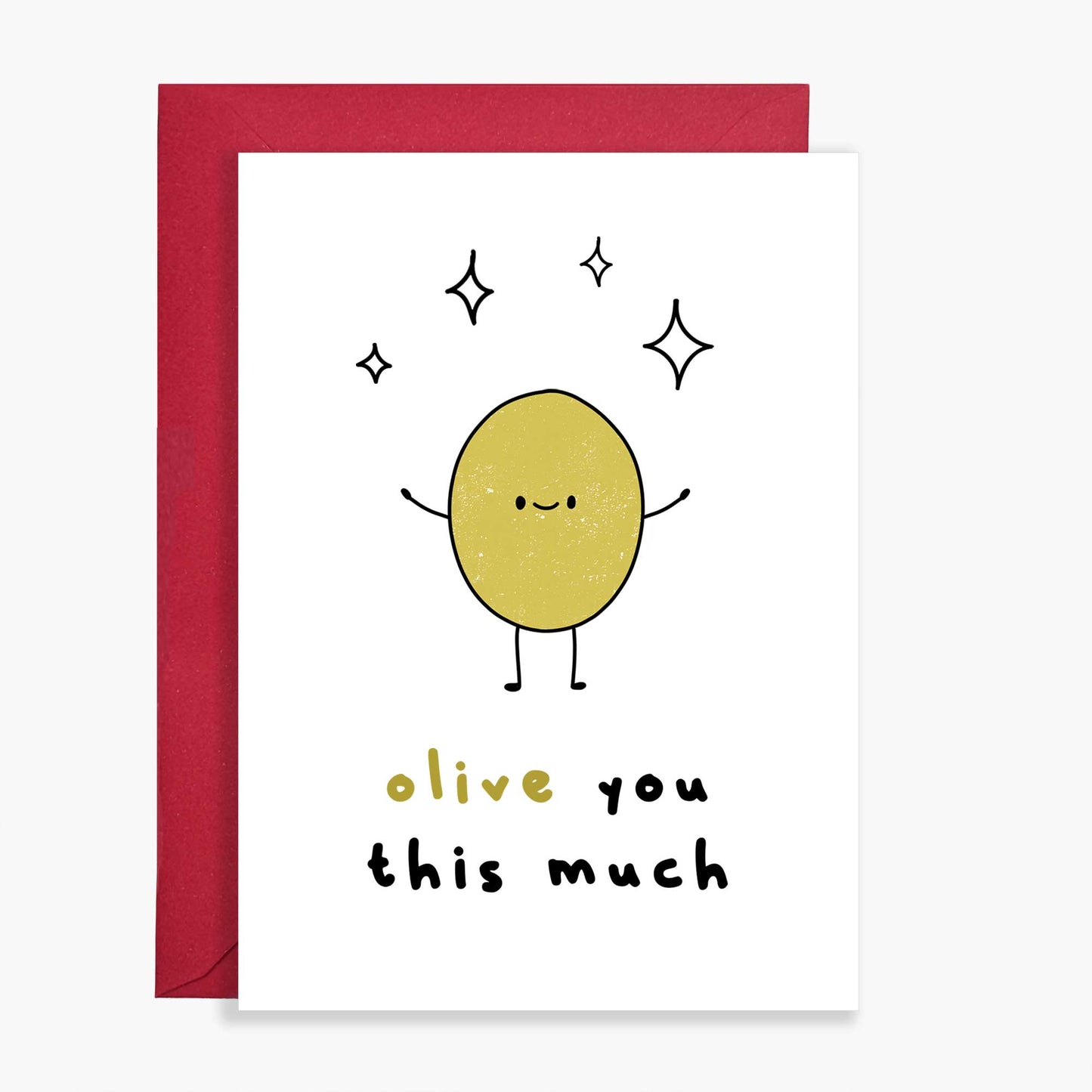 Olive You This Much Card