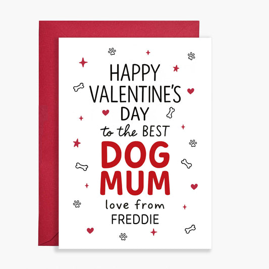 Personalised Dog Mum Valentine's Day Card