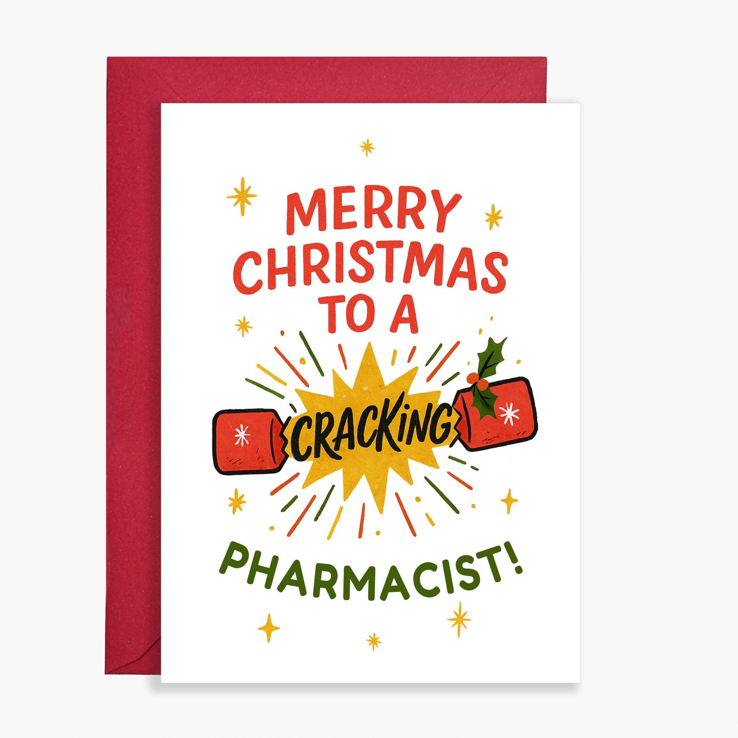 Cracking Pharmacist Christmas Card