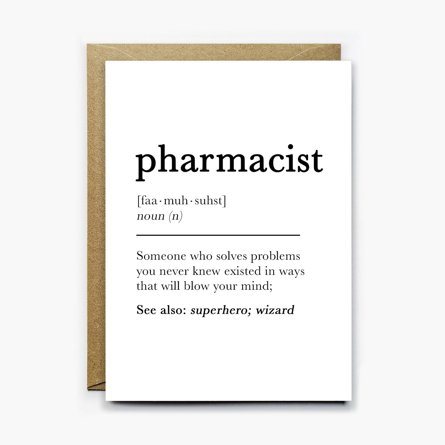Pharmacist Definition Card