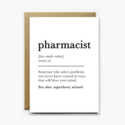 Pharmacist Definition Card
