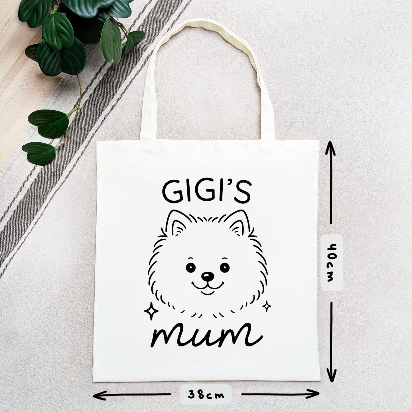 Personalised Pomeranian Mum Tote Bag