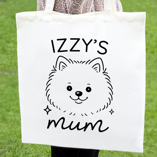 Personalised Pomeranian Mum Tote Bag