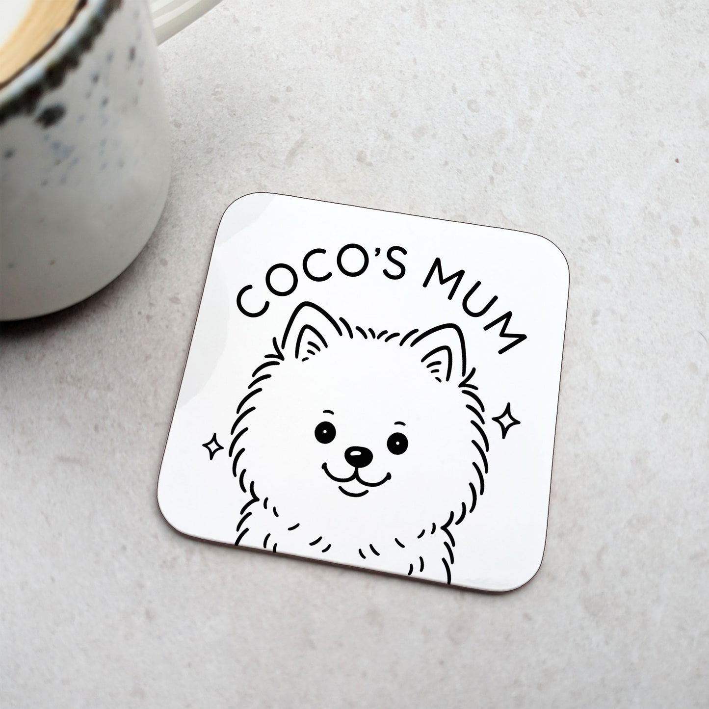 Personalised Pomeranian Coaster