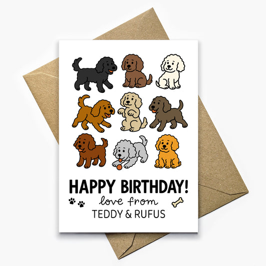 Personalised Happy Birthday From The Dog Card