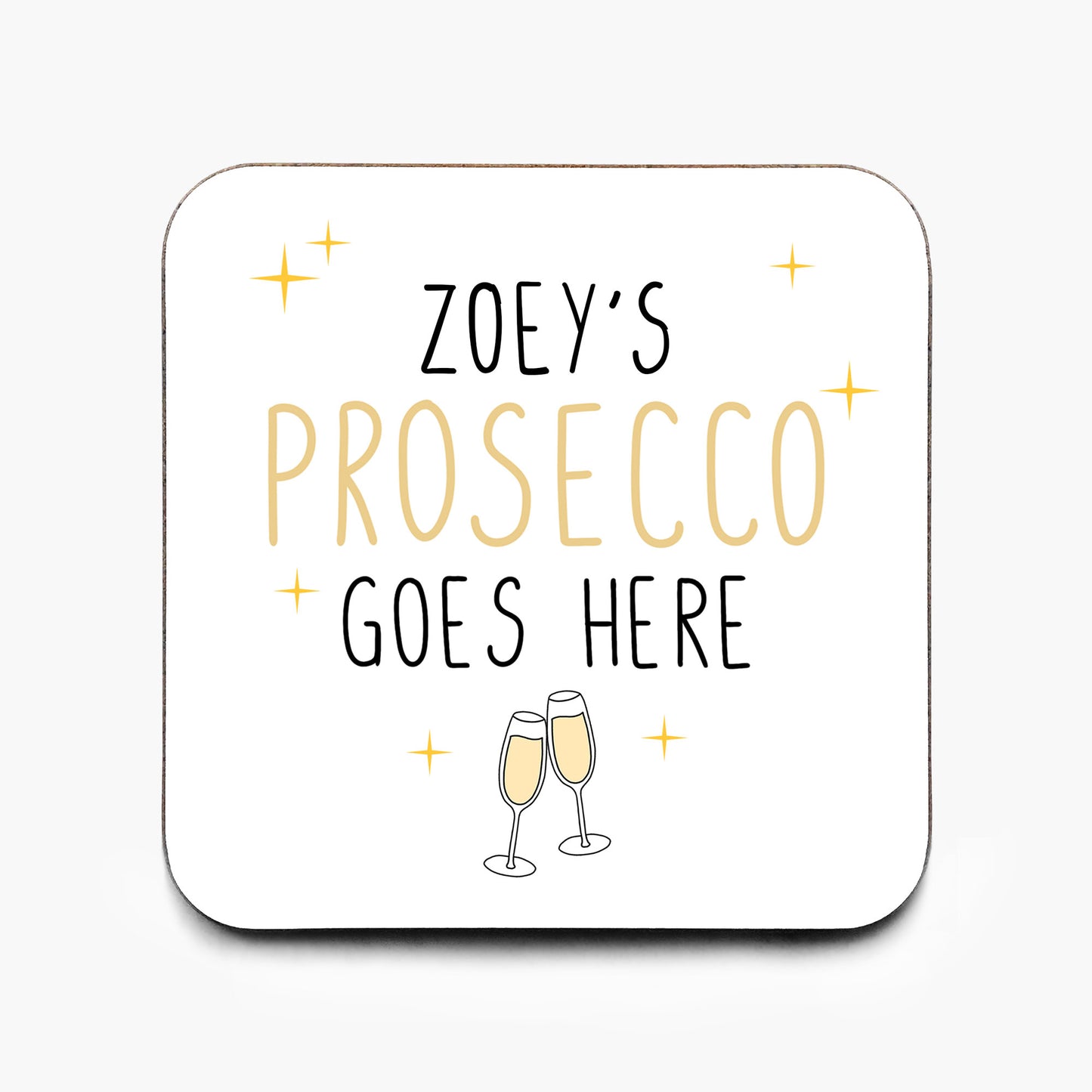 Personalised Prosecco Coaster