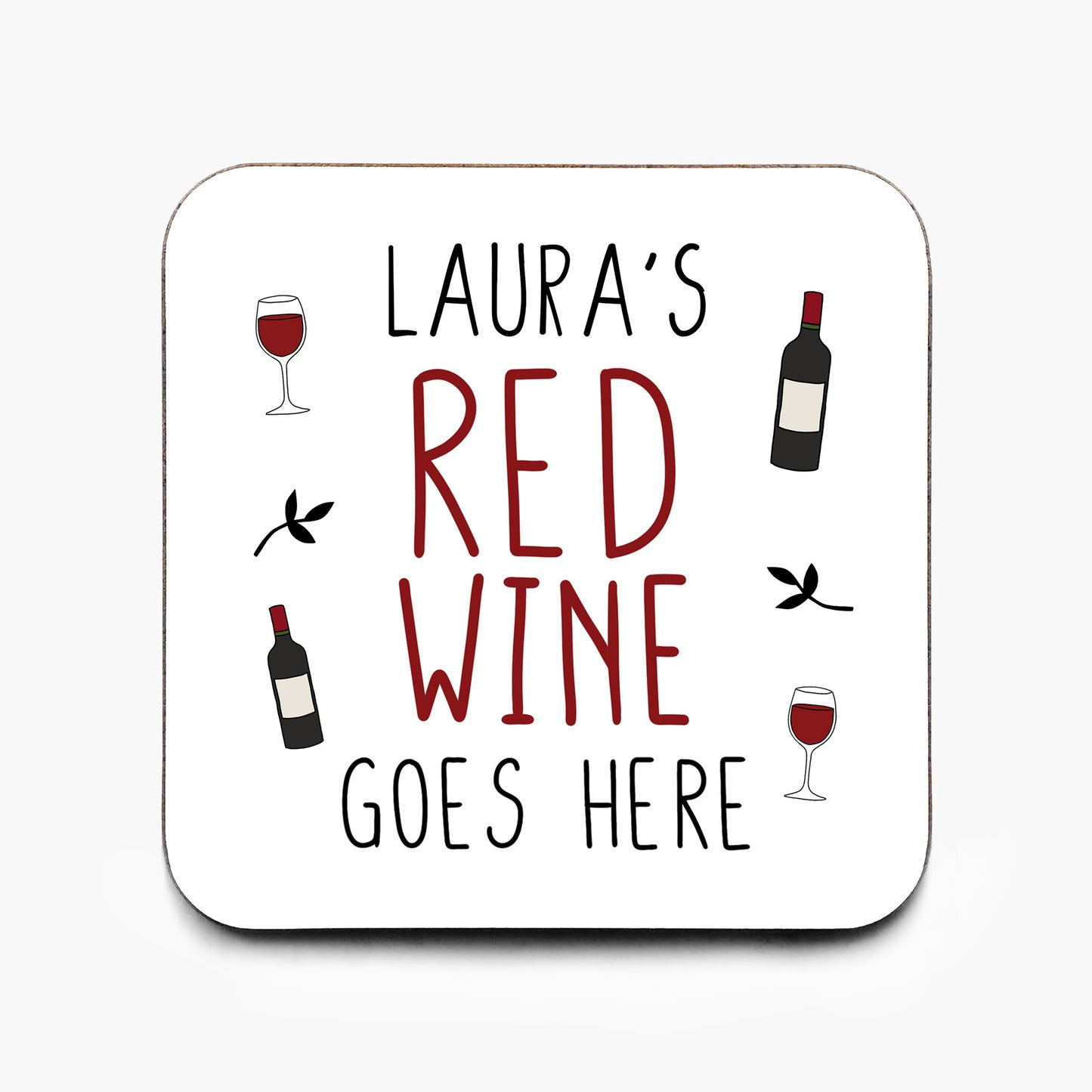 Personalised Red Wine Coaster