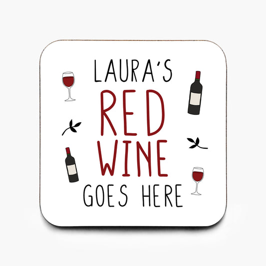 Personalised Red Wine Coaster