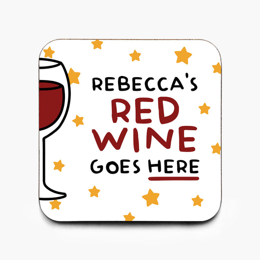 Personalised Red Wine Coaster