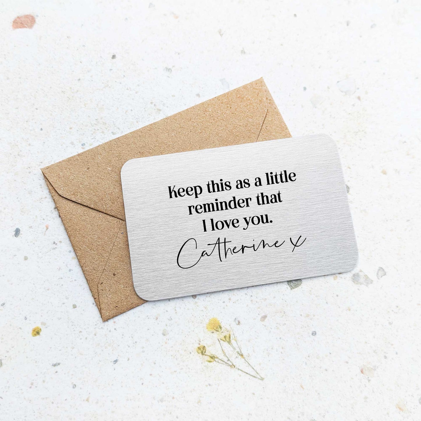 Personalised 'I Love You' Wallet Card