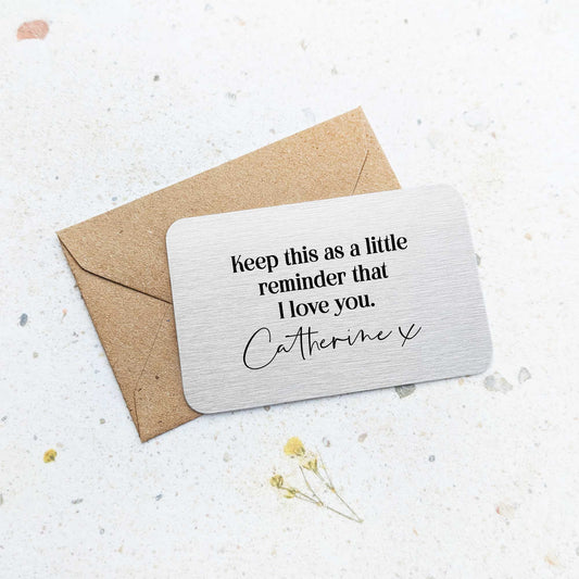 Personalised 'I Love You' Wallet Card