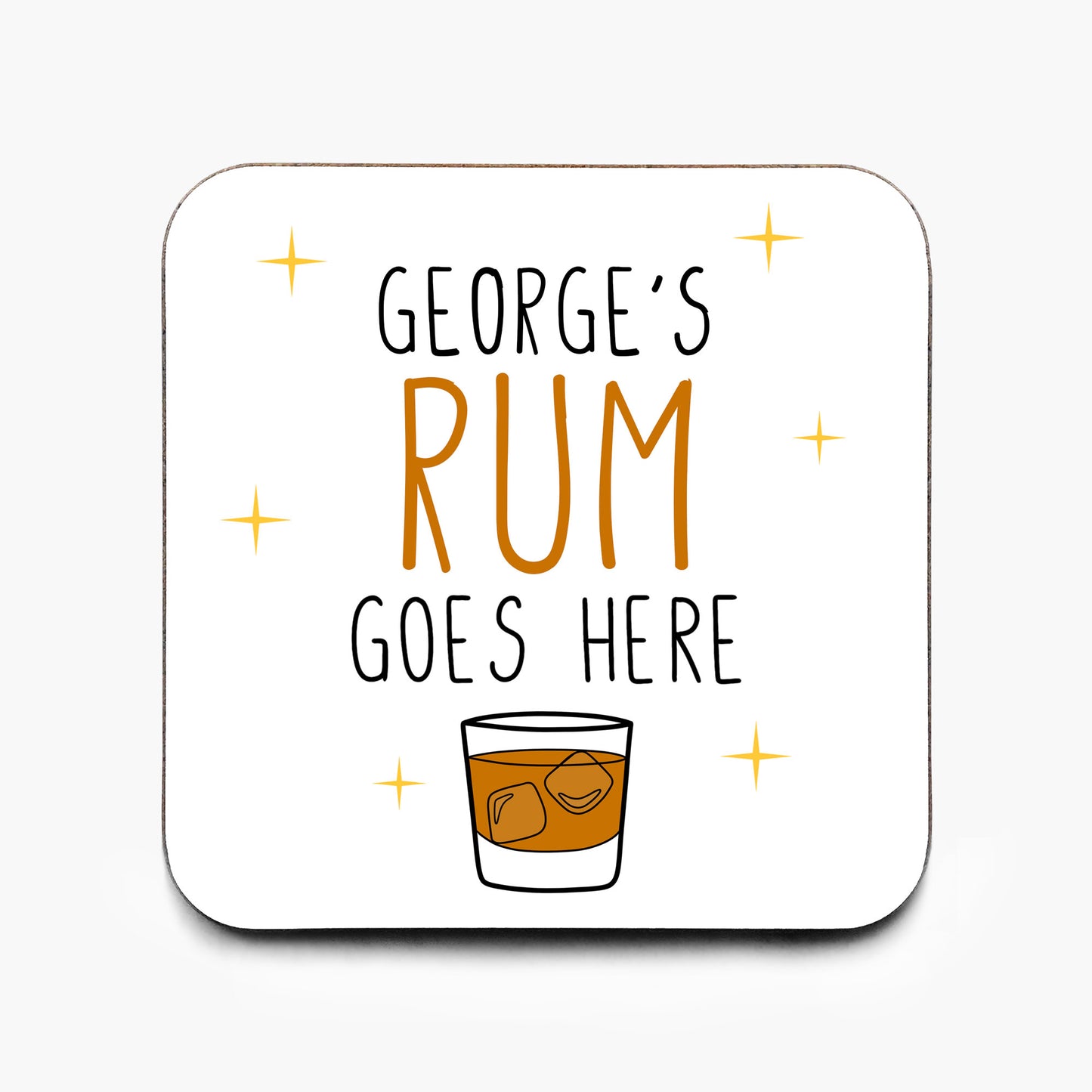Personalised Rum Coaster