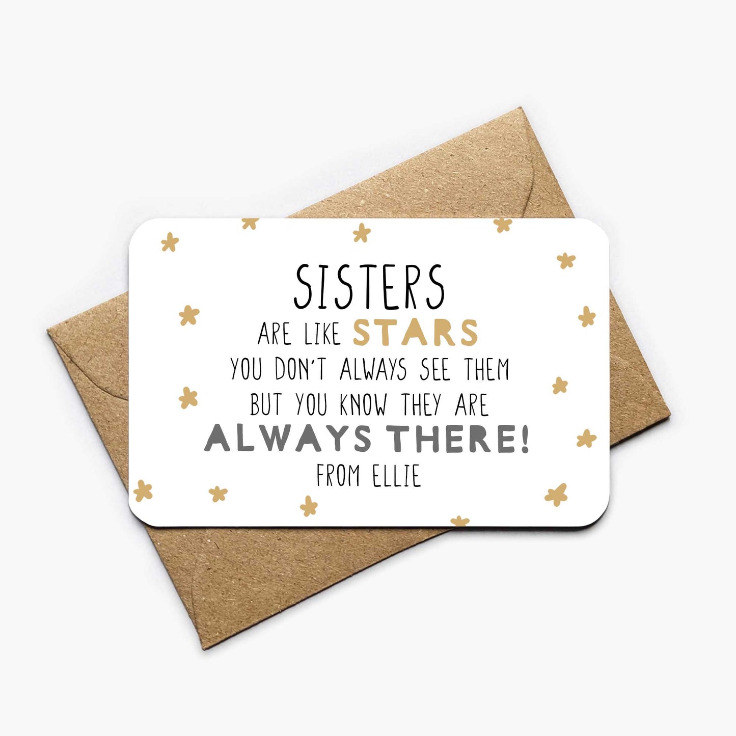 Personalised Sisters Are Like Stars Wallet Card