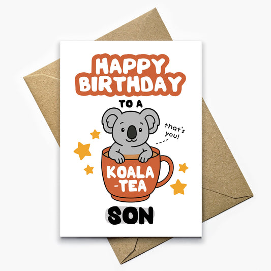Koala-Tea Son Birthday Card