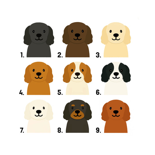 Personalised Spaniel Birthday Card