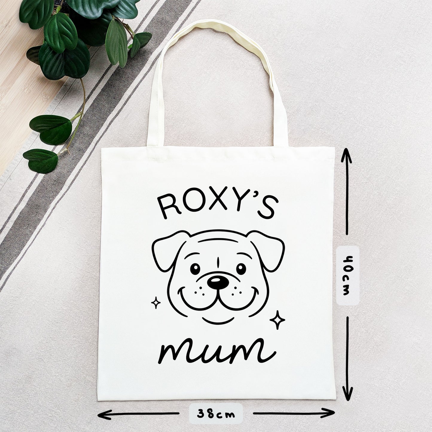 Personalised Staffordshire Bull Terrier Mum Tote Bag