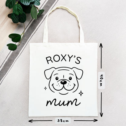 Personalised Staffordshire Bull Terrier Mum Tote Bag