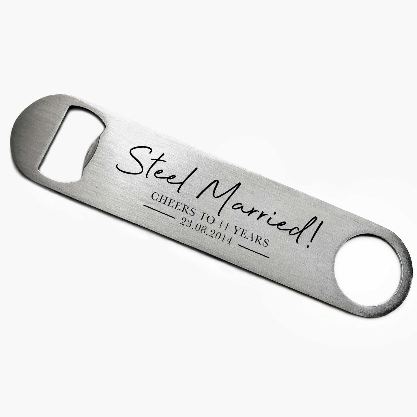 Personalised Steel Married Bottle Opener