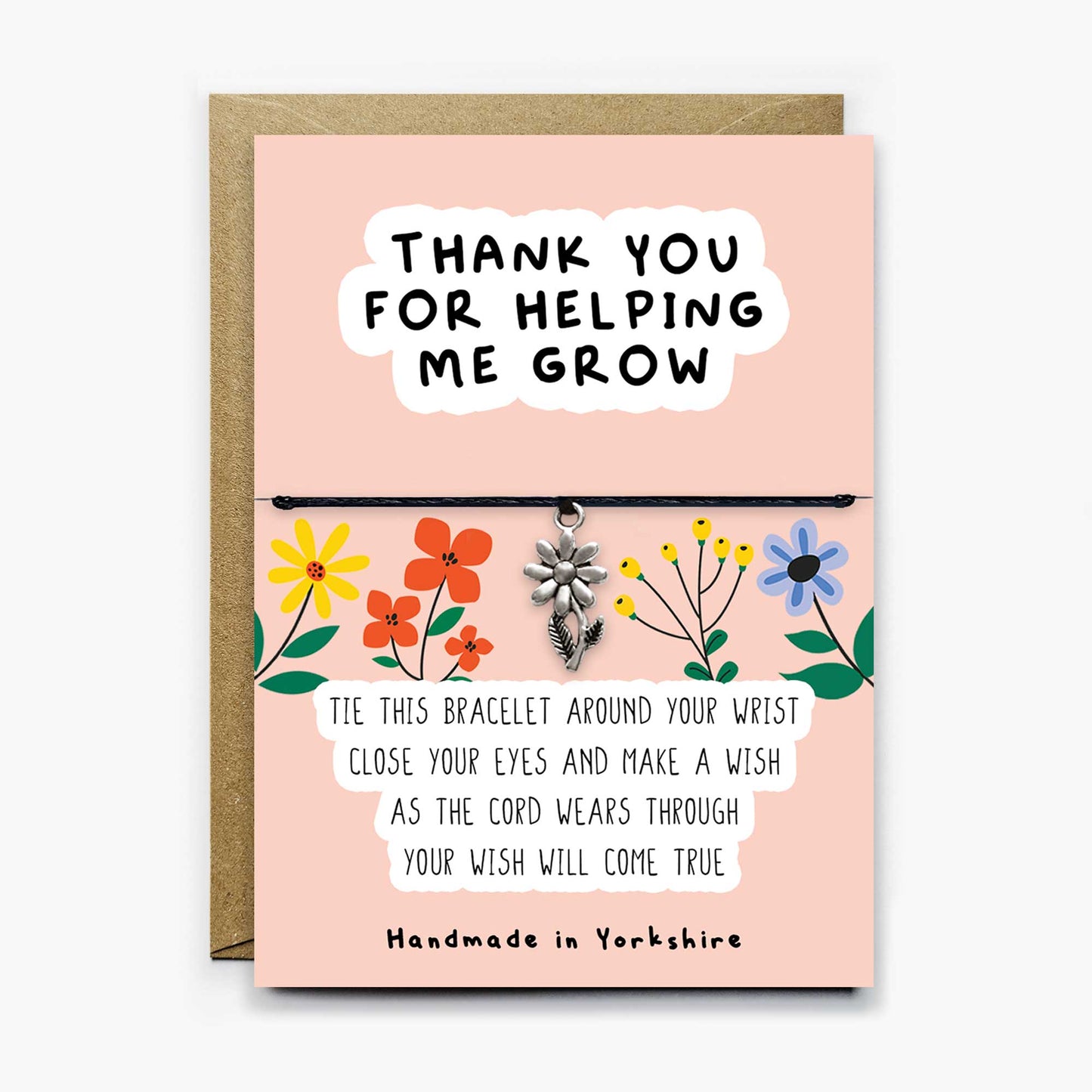 Thank You For Helping Me Grow Wish Bracelet