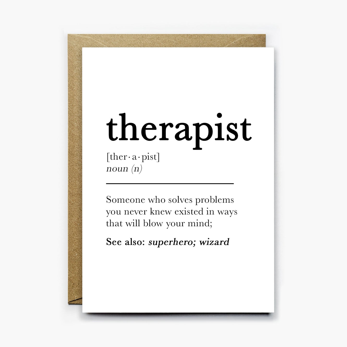 Therapist Definition Card