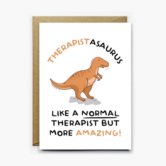 Therapist Dinosaur Card