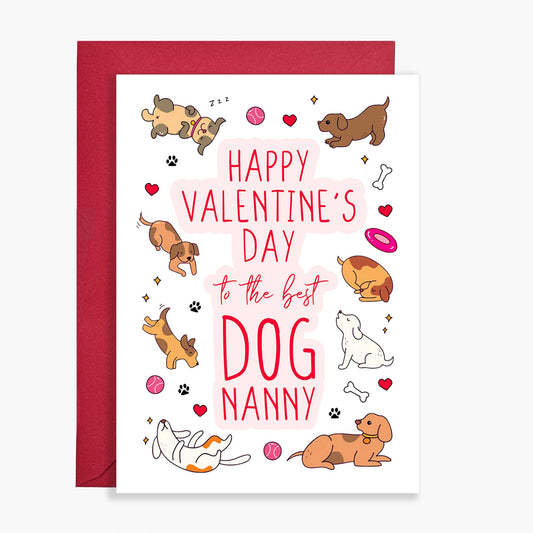 Dog Nanny Valentine's Day Card