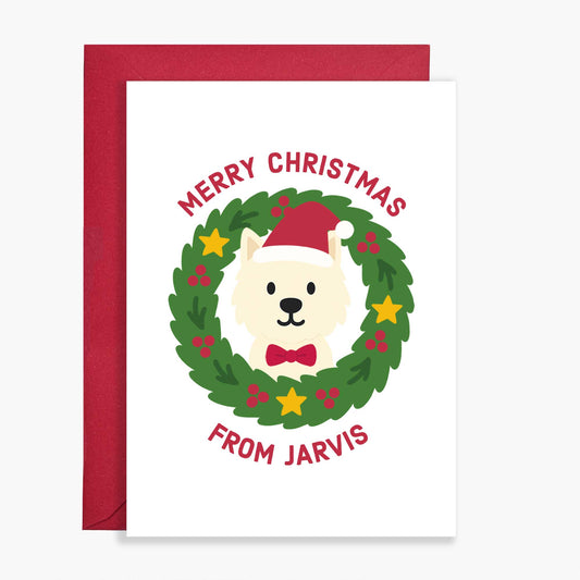 Personalised Westie Christmas Card