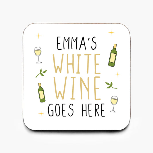 Personalised White Wine Coaster