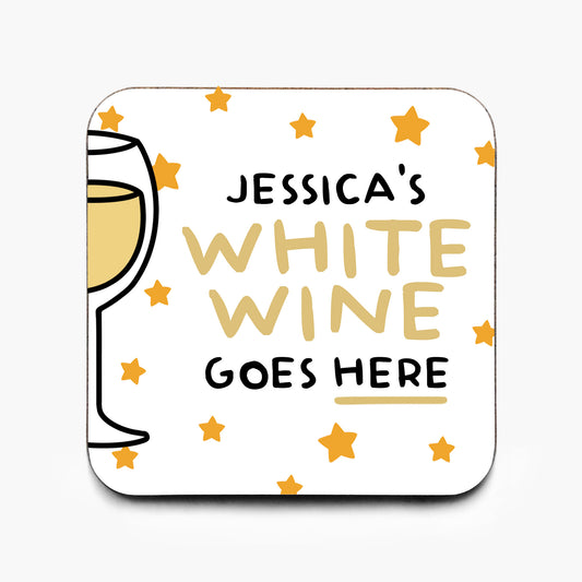 Personalised White Wine Coaster