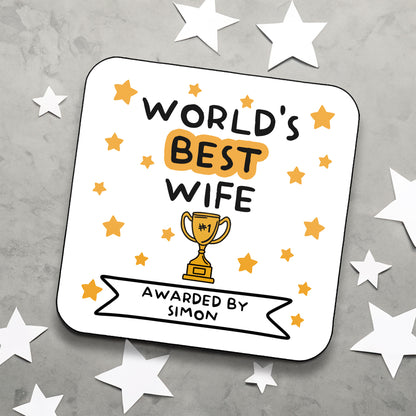 Personalised World's Best Girlfriend Coaster